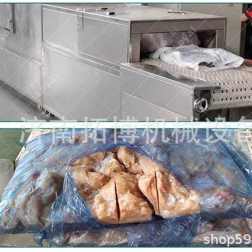 全自动微波解冻产品微波鸡肉冻品及海鲜冷冻产品解冻设备