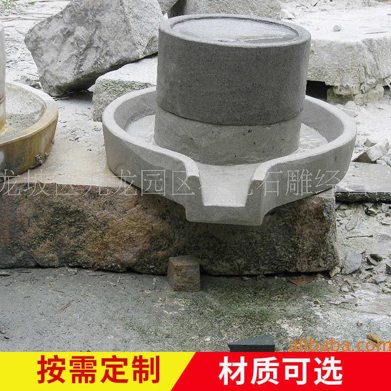 长期供应 石雕石磨 手工石雕摆饰 重庆春艺家居雕刻石磨