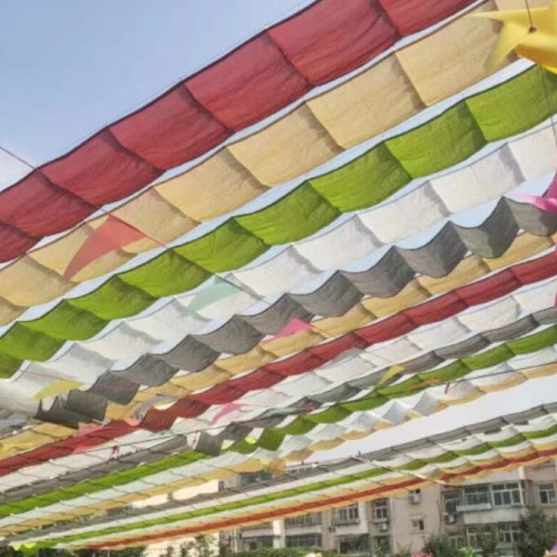 广东遮阳蓬厂家直售天幕隔执遮阳篷学校水上乐园游泳池遮阳网布