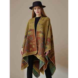 Ladies cape shawl women 四季保暖女士旅行披肩女开衫外搭空调衫