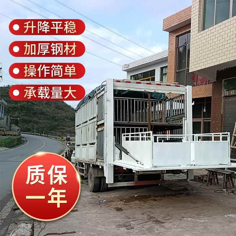 汽车货车装卸货升降机仓栏猪笼车垂直升降尾板卸货平台落地式