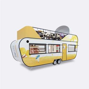 多功能移动餐车动车四轮摆摊小吃MTT车流景区商业街双层餐饮车售