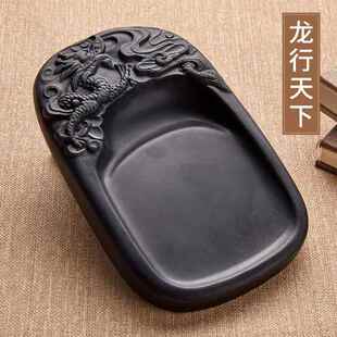 正品澄泥砚原石天然砚台歙砚池文房四宝初学装者学生墨水墨碟墨磨