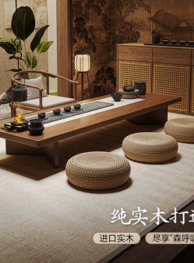 新中家式实榻榻米茶桌宋代美学禅意用阳台飘窗小型茶台矮桌炕AES
