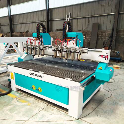 多头木工雕刻机二拖十头真空吸附kt板EVA雕铣机pp板三轴数控设备