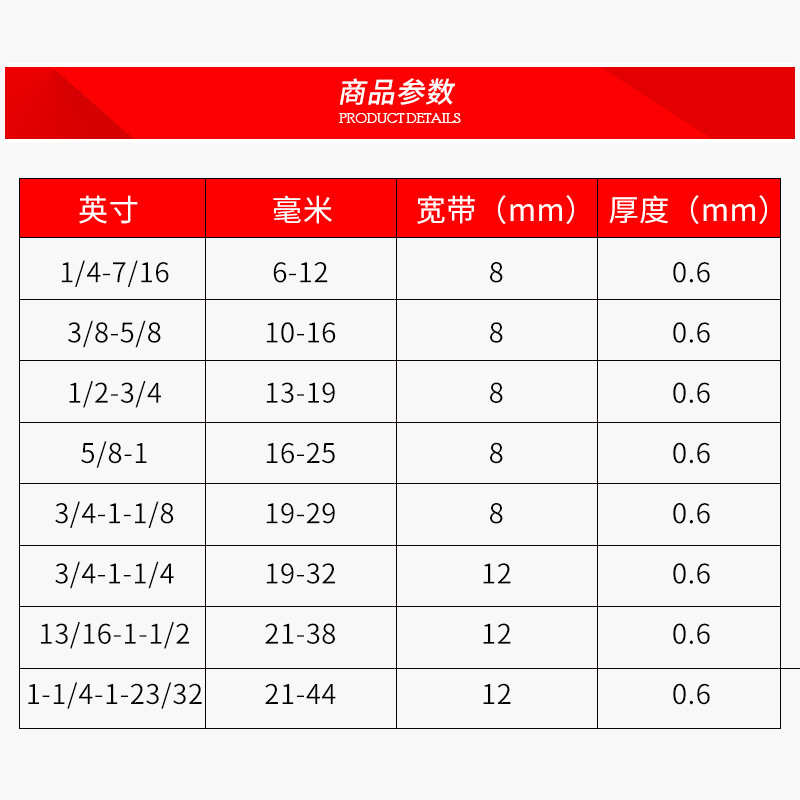 不锈钢120pcs箍全钢热销箍套装盒装抱管组合卡箍喉夹304