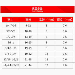 热销全钢304不锈钢喉箍卡箍组合套装120PCS盒装管夹抱箍