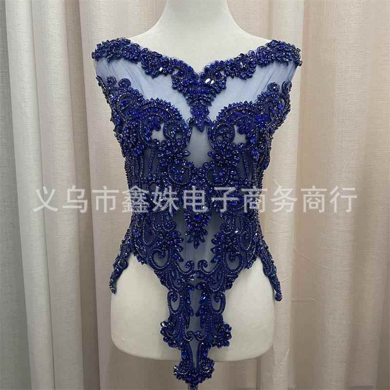 2胸021685年家直女士服饰网纱水钻刺绣销贴补丁服厂装辅料