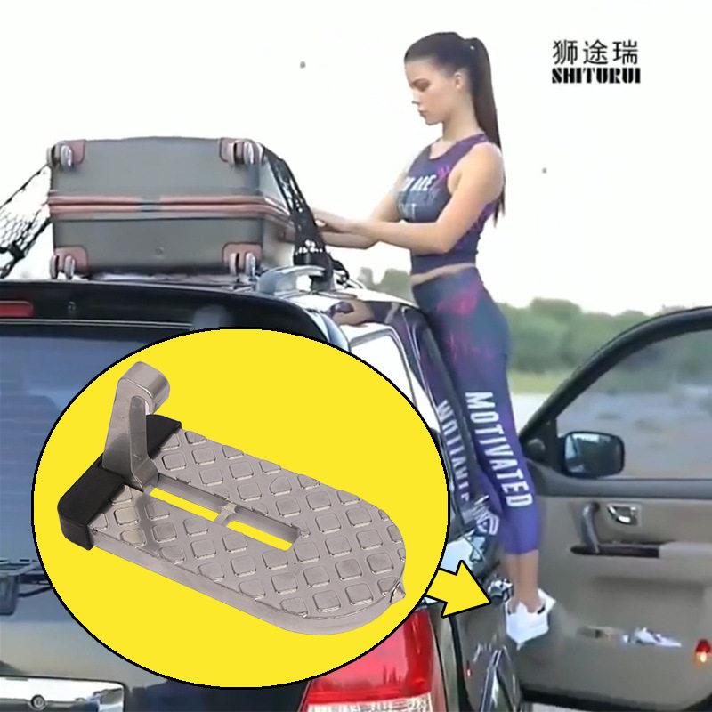 汽车通用上车顶攀爬脚踏板辅助梯多功能折叠改装适用脚踏板门边