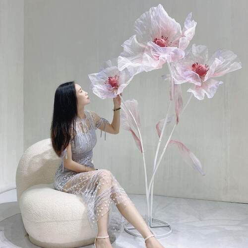网红真丝新822款真丝花婚庆引t台舞台装饰道具路艺展布花橱窗美陈