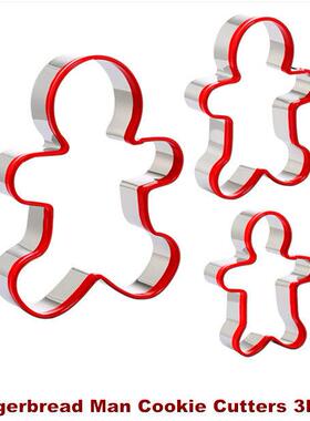 Gingerbread Man Christmas Tree Cookie Cutters Shape Moulds