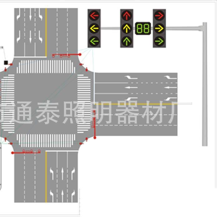7*789米单悬臂框架式交通信号灯杆一件也