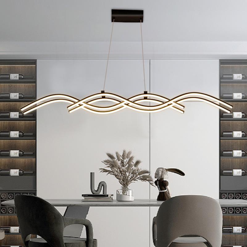 设计师极简长条拼接餐厅吊灯led现代简约北欧餐桌灯工作室灯具
