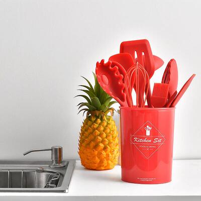 11pcs advanced silica gel tableware set storage box