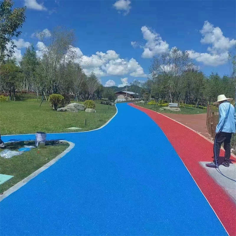 透气型混合型预制型塑胶跑道学校公园幼儿园EPDM颗粒硅pu球场厂家