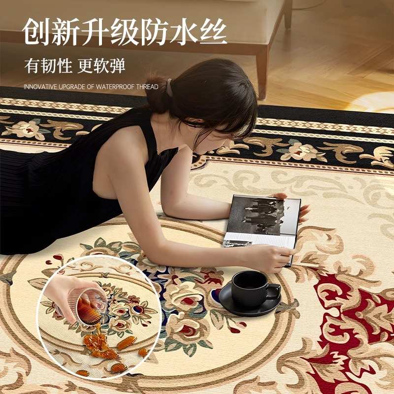 新款地毯客厅沙发地垫法式卧室免洗防水高级家用茶几床边垫子加厚