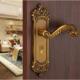 机械门锁门把手厂家门锁锁静音分体欧式 室内磁卧室批发吸黄古铜