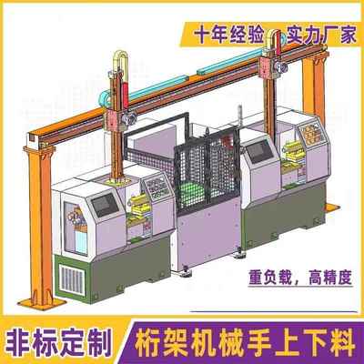 重载龙门桁架三轴齿轮齿条双直线导轨精密滑台模组重型码垛机械
