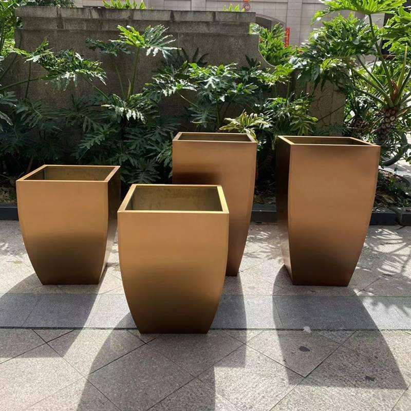 户外庭院隔断花箱组合花园绿植种植箱园林景观围挡不锈钢花槽
