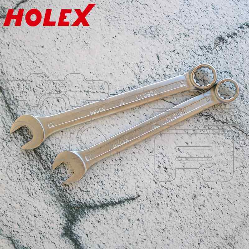 德国霍夫曼HOLEX两用扳手 梅开扳手 带椭圆形手柄 镀铬 公制