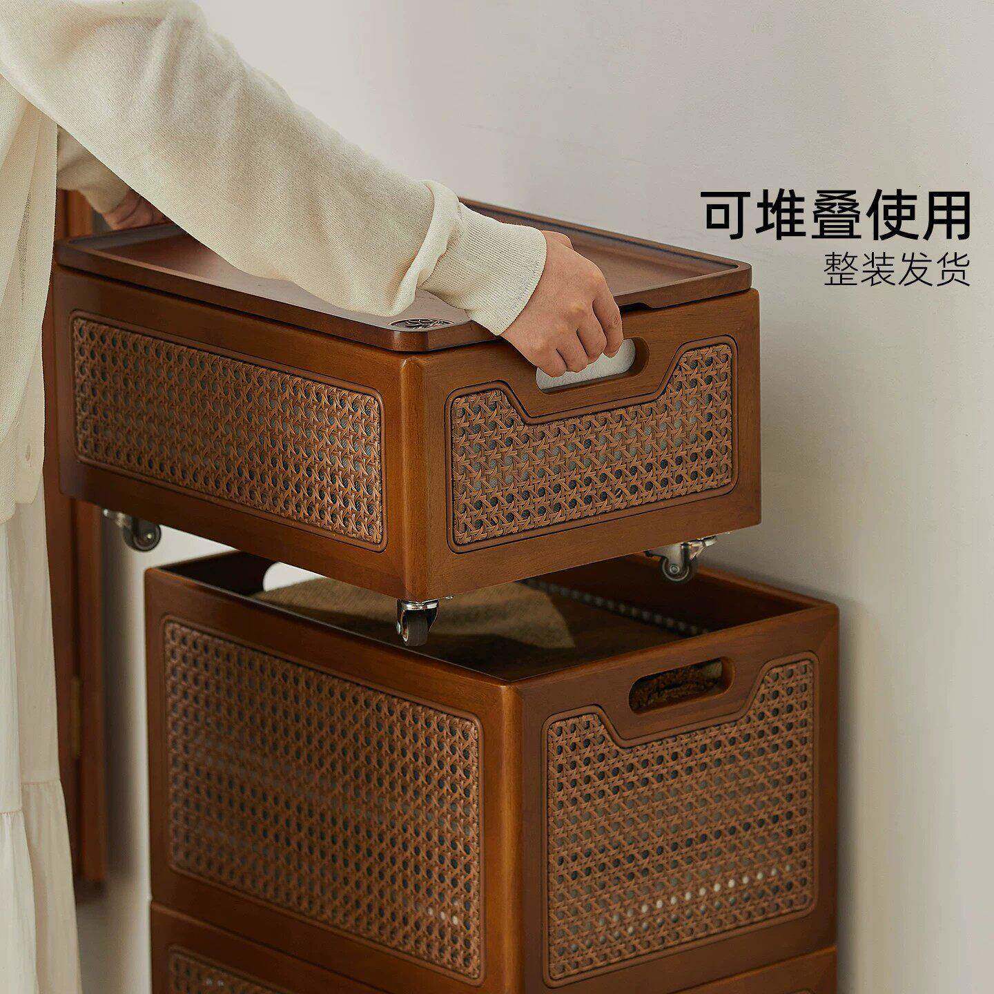 用能藤编收纳收纳篮多功编织长方形SG100-SN篮子手家提筐子颜值筐