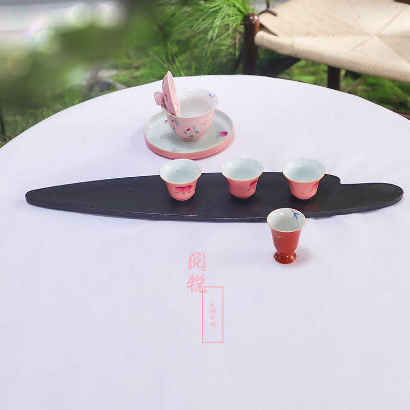 轻台乌金茶盘干泡茶阅奢干托盘海酒店客房小号异形锐石茶泡台长形