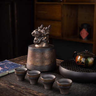 复古十二兽首陶瓷茶叶罐创意生肖茶具礼品家用存储罐橱窗家居摆设