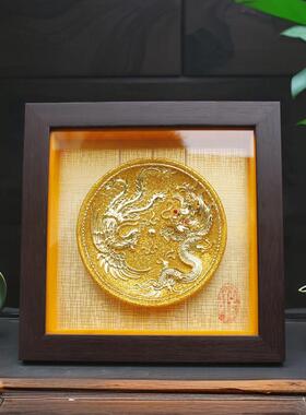 龙凤金盘结婚礼品送朋友闺蜜新婚结婚礼物厦门漆线雕摆件中国特色