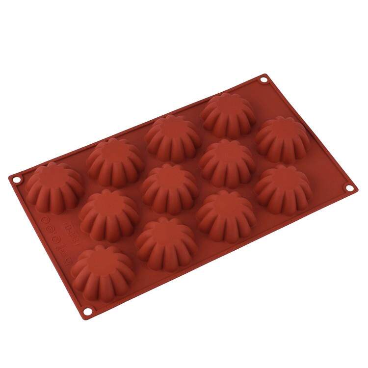 小花果冻模具D-068 12片蕾丝硅胶模具5.7厘米椰子布丁果冻慕斯蛋