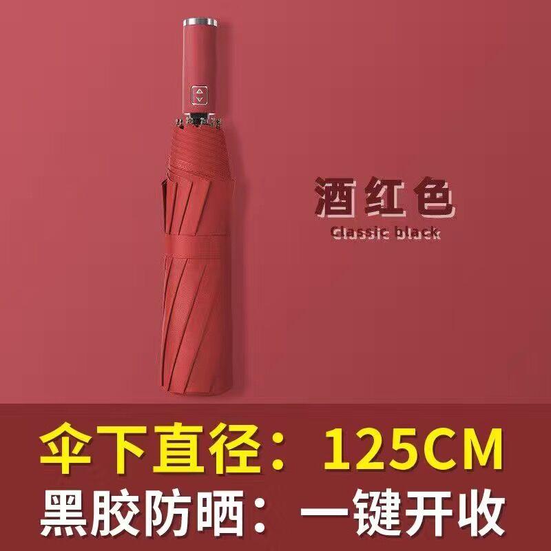 新款全折自动叠雨伞士大号男加固加厚结实抗太风晴雨两用女阳伞遮图片