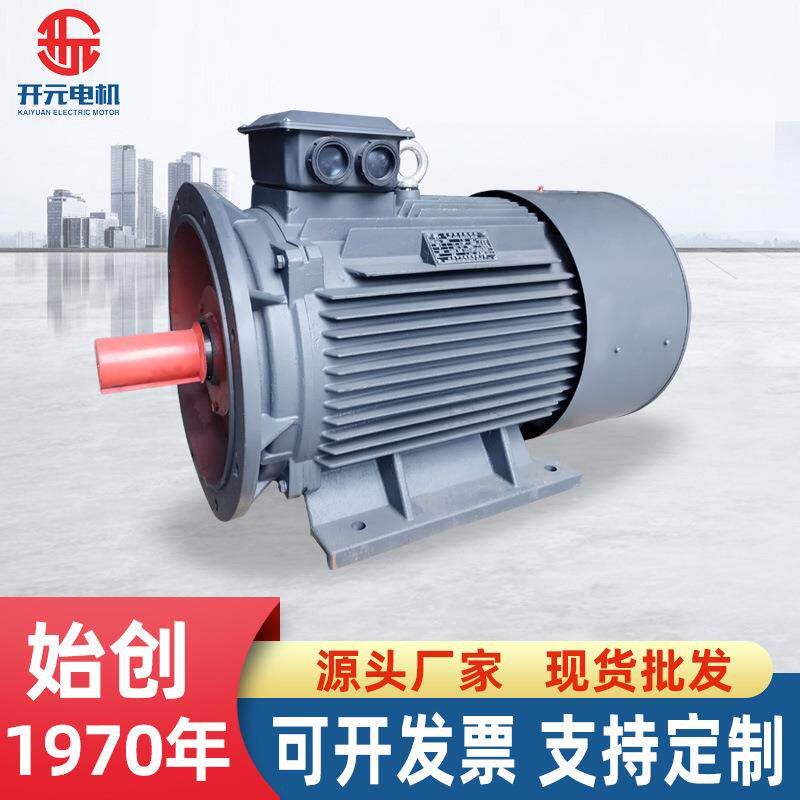 螺旋挤压机三相异步电动机75-132w双轴双法兰380V马达