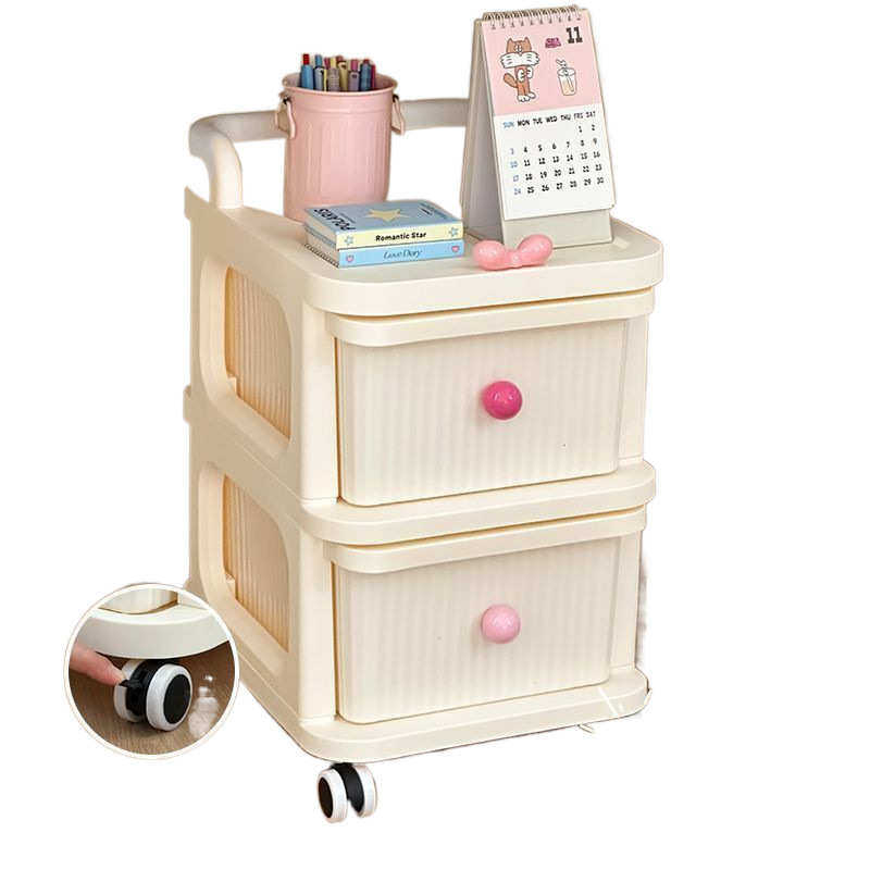 小推车置物架 奶油风零食收纳储物柜抽多层收纳箱带轮,收纳整理,整理架/置物架/收纳架,淘宝优惠券,粉丝福利购,淘宝优惠卷