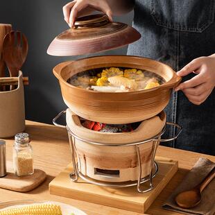 家用商用老式石锅炖锅砂锅套装明火瓦斯灶煲汤围炉打边炉火锅套装