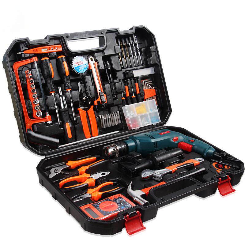家用工具箱多功能家用五金工具套装五金维修工具冲击钻手电钻电锤