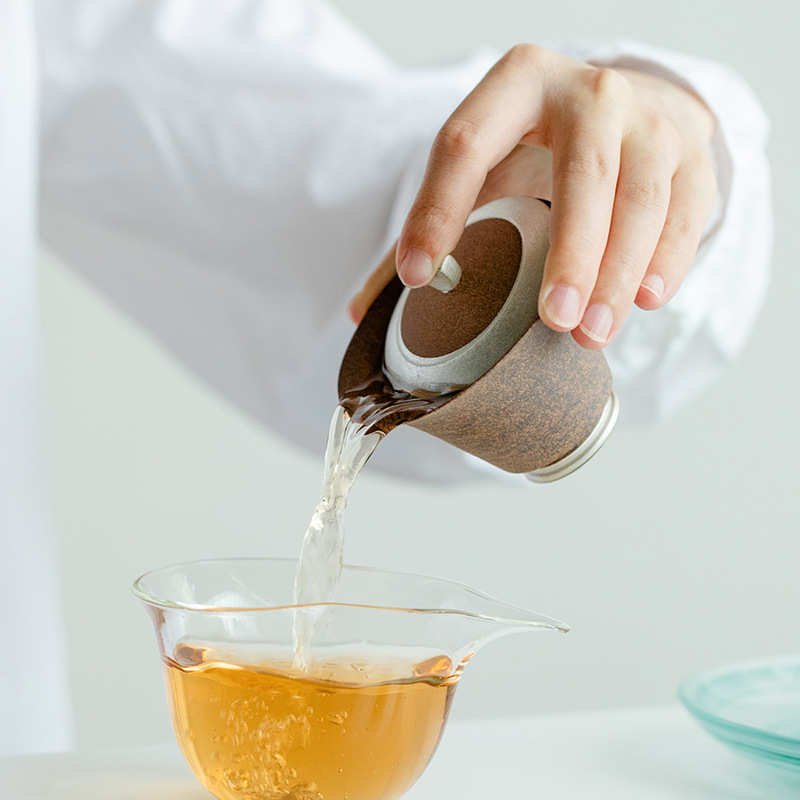 侘盖碗昌纯陶瓷手绘茶碗描不功夫风老寂居单个朴烫手家用岩银泥