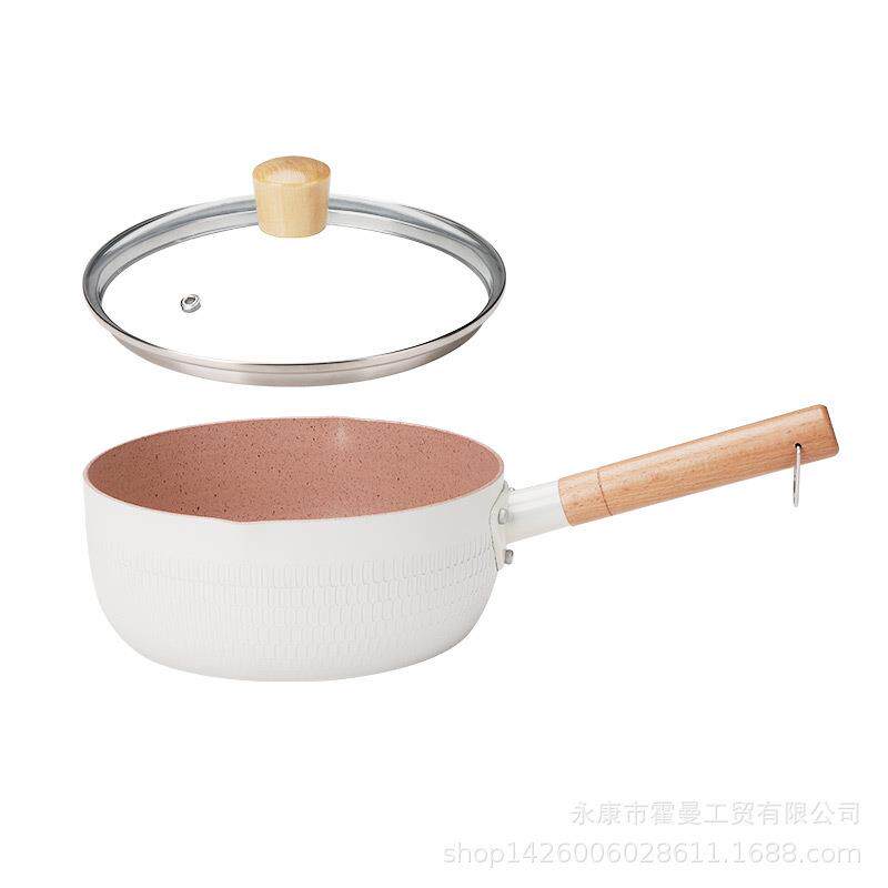 雪平锅奶锅汤锅厚炒菜平底钢化玻璃不锈钢盖16/18/20/22/24cm锅盖