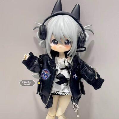 12分阿衣3.0北辉婴儿服装逃离石罗湾Bjd车身摩托车皮夹克飞行皮夹