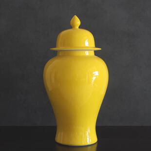 饰摆居家 现代轻件KRD奢欧式 陶装 大花瓶落地仿真插花瓷客厅新中式