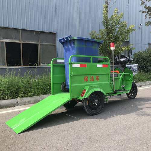 物业小政程区单桶环卫车不锈钢596市工与环卫保洁运输电车动三轮