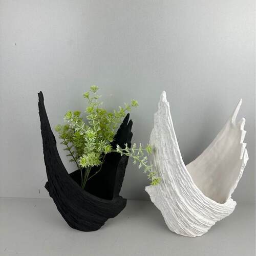 创意桌面花盆插花摆件 陶瓷景观装饰样板房玄关商场公司前台美陈