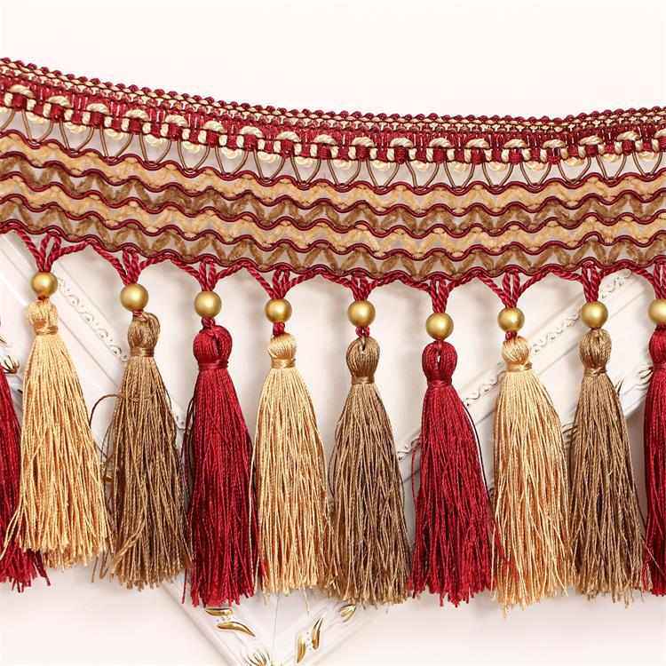 厂家直供 民族风五彩流苏排须花边货车包顶装饰龙须花边辅料批发