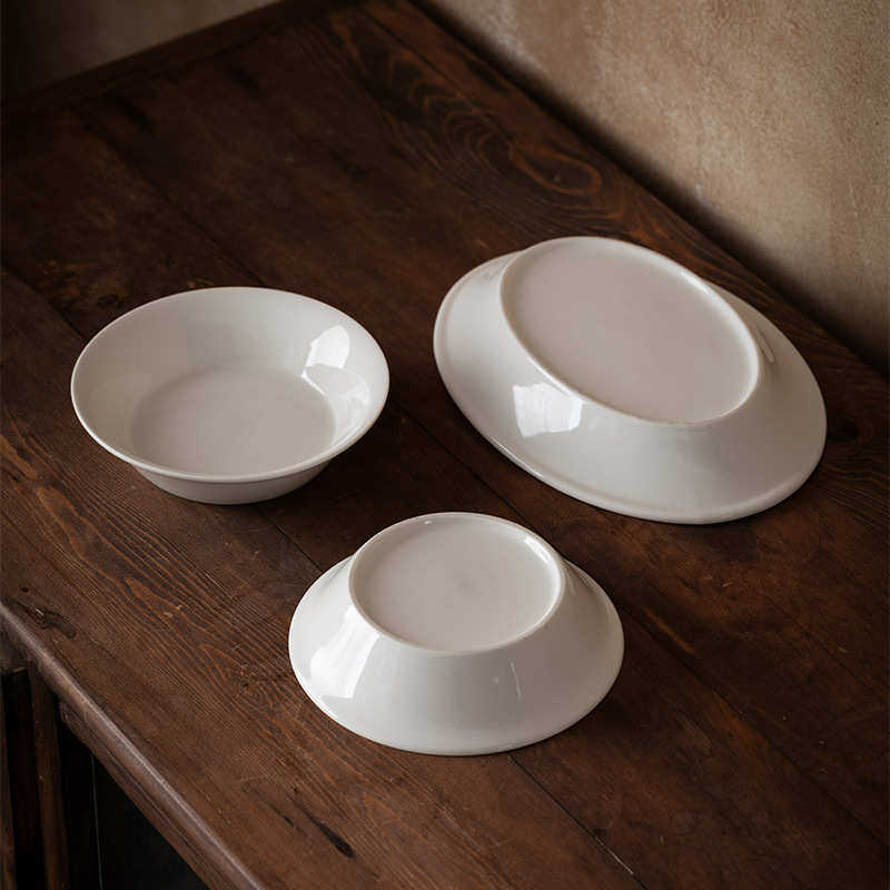【米白】德化白瓷餐具套装家用陶瓷2-4人份餐盘碗小套鱼盘汤面碗,餐饮具,盘,淘宝优惠券,粉丝福利购,淘宝优惠卷