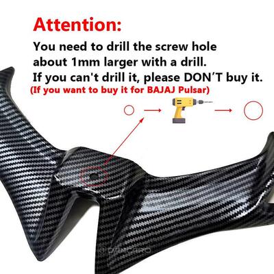 For BAJAJ Pulsar RS 200 RS200 LOGO ABS Front Fairing Winglet