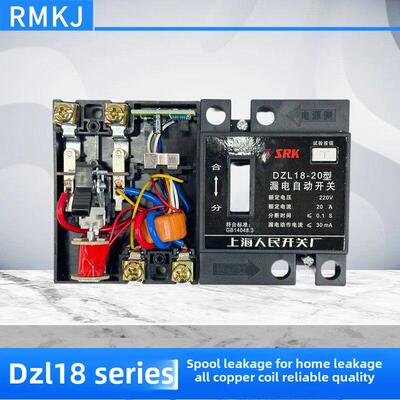 上海人民开关厂Srk Dzl18-20型20A32A阀芯漏电开关施工现场照明断