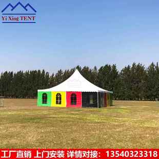 10X10米白色欧式 tent 尖顶篷房户外露天遮阳大帐篷展销会活动篷房