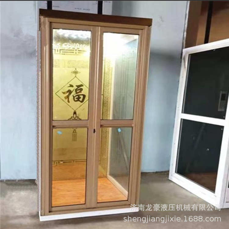 厂家直销别墅家庭工厂家用电梯液压升降玻璃门折叠门双层电梯货梯