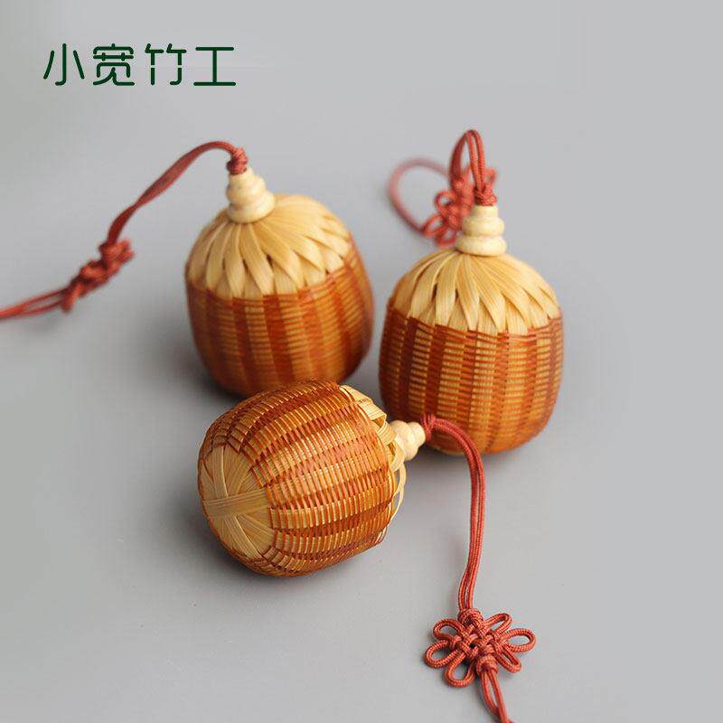小宽竹工珍藏版平安竹铃铛烤色竹编织汉服配饰汽车挂件包挂件宫铃