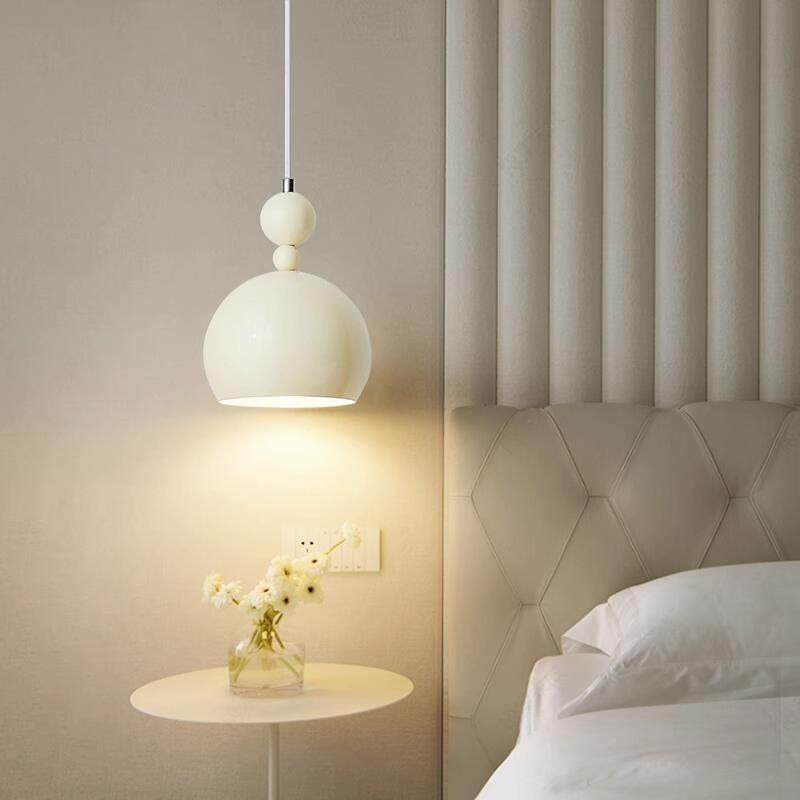 2024新款吊灯卧室床头吊灯奶油风餐厅吊线灯现代设计师床头壁灯