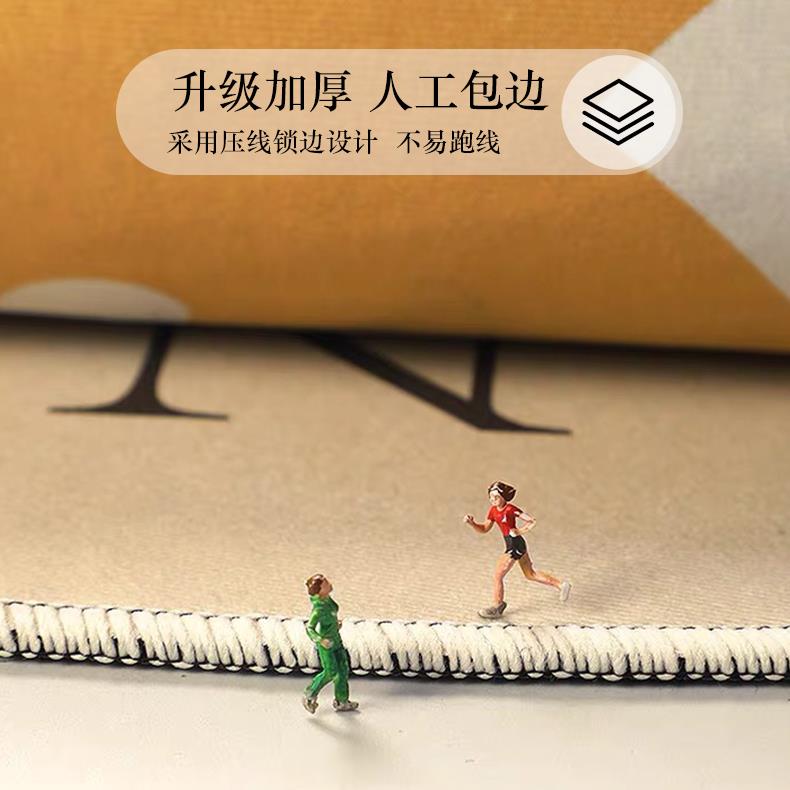 动感单车垫子跑步机地垫椭圆防滑垫静音减震专用隔音地毯健身毯