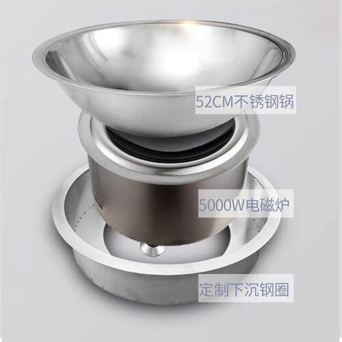 新款直销商用电磁炉8000W圆形大功率凹面羊庄铁锅炖电磁灶嵌入式